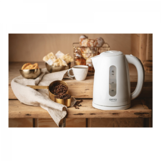 Camry | Kettle | CR 1254 | Standard | 2200 W | 1.7 L | Plastic | 360° rotational base | White