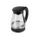 Adler | Kettle | AD 1274 | Standard | 2200 W | 1.7 L | Plastic/Glass | 360° rotational base | Black/ transparent