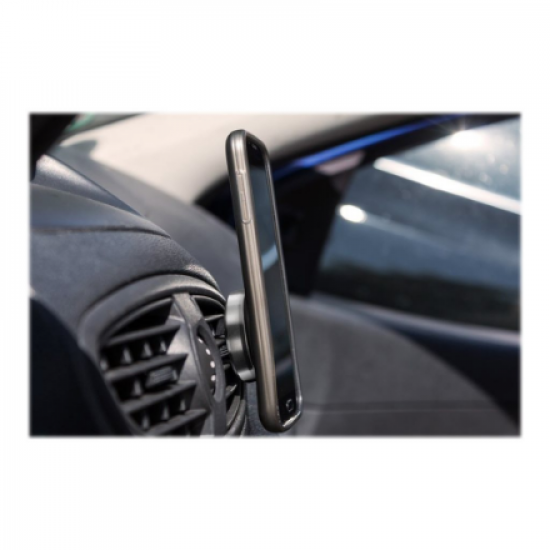 Goobay | Magnetic mount Metal Slim Design for smartphones (35mm) | 38685 | Black/Silver | Magnetic holder is suitable for almost every smartphone; Quick-Snap assembly technology for quick and easy use; Smart and almost invisible fastening option on the ca