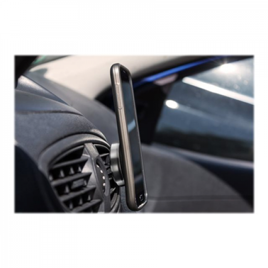 Goobay | Magnetic mount Metal Slim Design for smartphones (35mm) | 38685 | Black/Silver | Magnetic holder is suitable for almost every smartphone; Quick-Snap assembly technology for quick and easy use; Smart and almost invisible fastening option on the ca