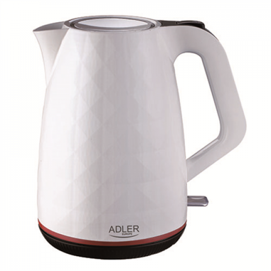 Adler | Kettle | AD 1277 | Standard | 2200 W | 1.7 L | Plastic | 360° rotational base | White