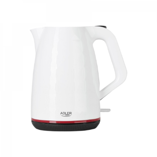 Adler | Kettle | AD 1277 | Standard | 2200 W | 1.7 L | Plastic | 360° rotational base | White