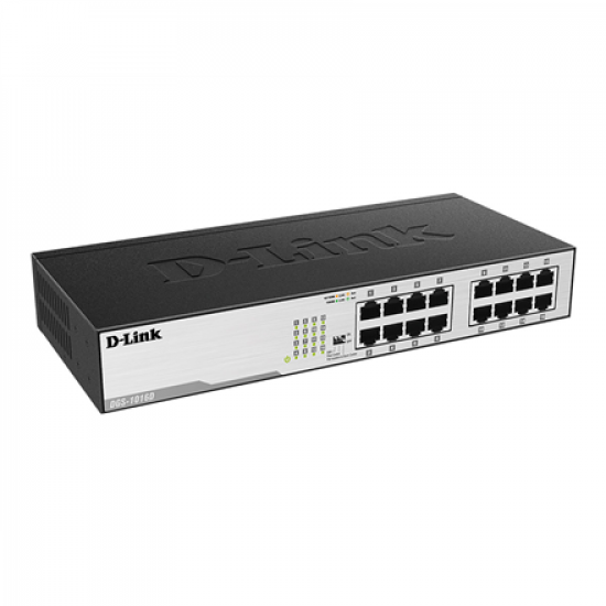 D-Link | 16-Port Gigabit Unmanaged Desktop Switch | DGS-1016D | Unmanaged | Desktop