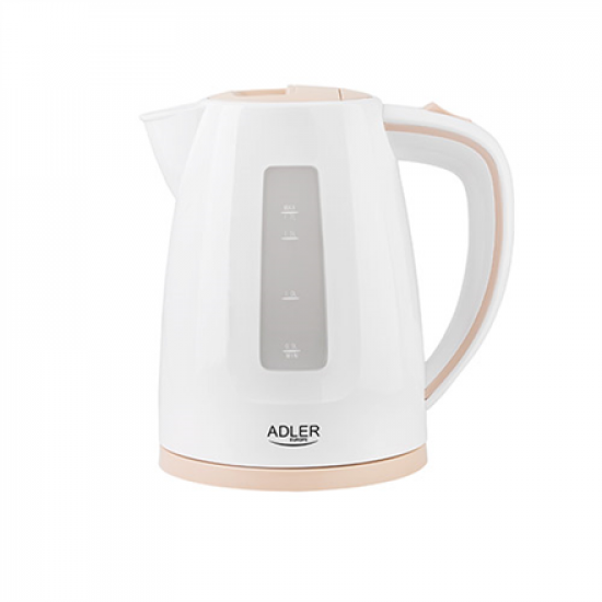 Adler | Kettle | AD 1264 | Standard | 2200 W | 1.7 L | Plastic | 360° rotational base | White