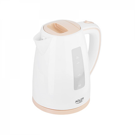 Adler | Kettle | AD 1264 | Standard | 2200 W | 1.7 L | Plastic | 360° rotational base | White