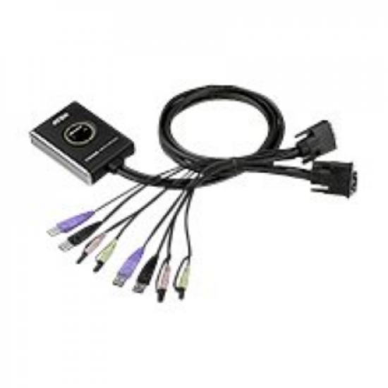 Aten | 2-Port USB DVI/Audio Cable KVM Switch with Remote Port Selector