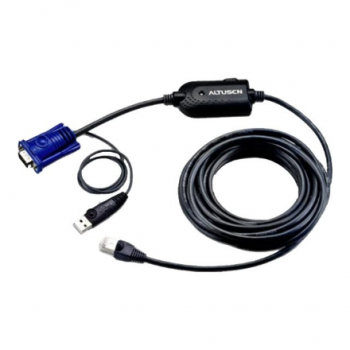 Aten | USB VGA KVM Adapter | KA7970-AX | 1 x RJ-45 Male with 4.5m Cat 5, 1 x USB Type A Male, 1 x HDB-15 Male