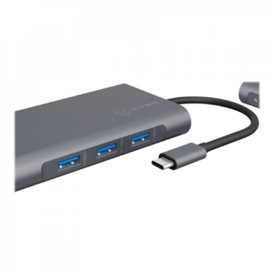 Icy Box IB-DK4040-CPD USB Type-C™ DockingStation with two video interfaces | Raidsonic