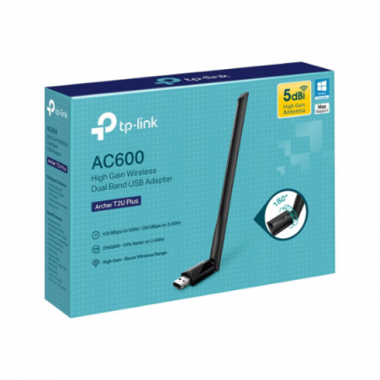 TP-LINK | Dual Band USB 2.0 Adapter | Archer T2U Plus