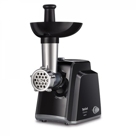 TEFAL | Meat mincer | NE105838 | Black | 1400 W | Number of speeds 1 | Throughput (kg/min) 1.7 | The set includes 3 stainless steel sieves for medium or coarse grinding.