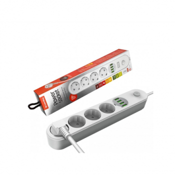 ColorWay | CW-CHE44W | Power socket, 4 EU sockets