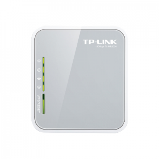 4G LTE Router | TL-MR3020 | 802.11n | 300 Mbit/s | 10/100 Mbit/s | Ethernet LAN (RJ-45) ports 3 | Mesh Support No | MU-MiMO No | No mobile broadband | Antenna type 2xDetachable antennas