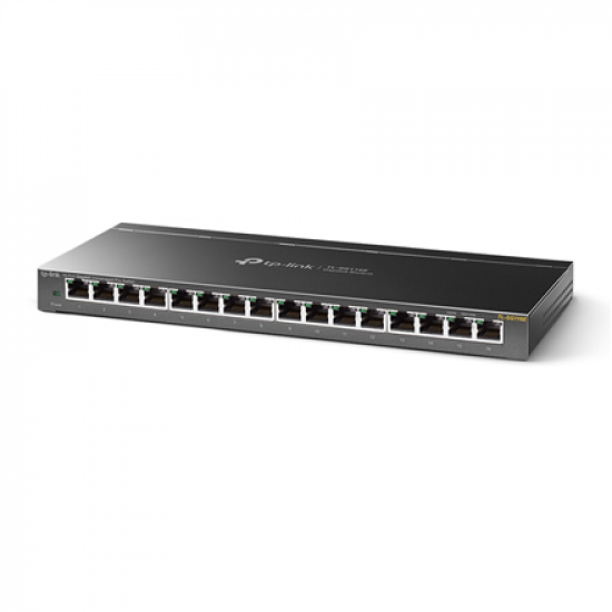 TP-LINK | Switch | TL-SG116E | Web managed | Wall mountable | Gigabit Ethernet (copper) ports quantity 16 | Power supply type External | 36 month(s)