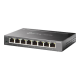 TP-LINK | Switch | TL-SG108E | Web managed | Wall mountable | Gigabit Ethernet (copper) ports quantity 8 | Power supply type External | 36 month(s)