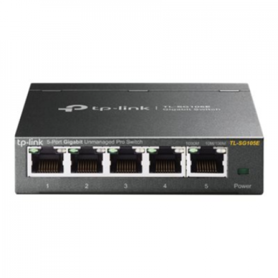 TP-LINK | Switch | TL-SG105E | Web managed | Wall mountable | Gigabit Ethernet (copper) ports quantity 5 | Power supply type External | 36 month(s)