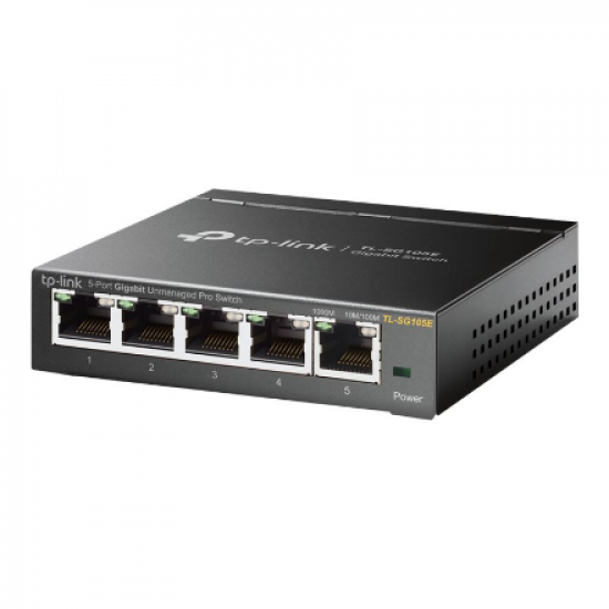 TP-LINK | Switch | TL-SG105E | Web managed | Wall mountable | Gigabit Ethernet (copper) ports quantity 5 | Power supply type External | 36 month(s)