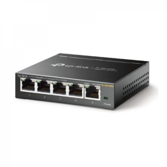 TP-LINK | Switch | TL-SG105E | Web managed | Wall mountable | Gigabit Ethernet (copper) ports quantity 5 | Power supply type External | 36 month(s)
