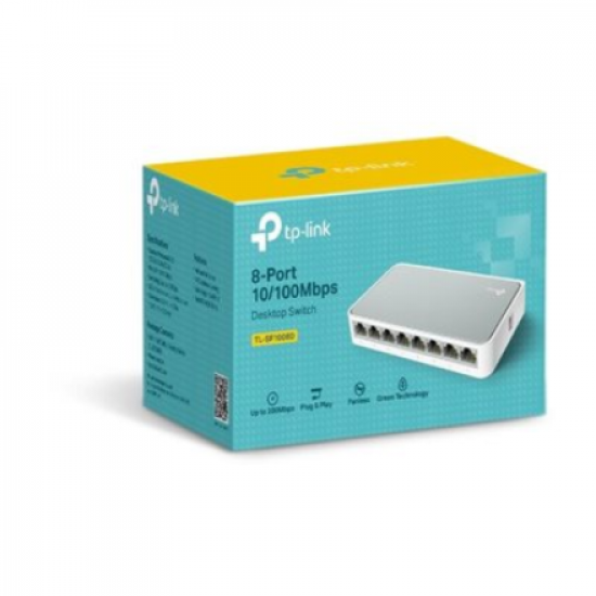 TP-LINK | Switch | TL-SF1008D | Unmanaged | Desktop | 10/100 Mbps (RJ-45) ports quantity 8 | Power supply type External | 36 month(s)