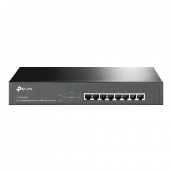 TP-LINK | Switch | TL-SG1008MP | Unmanaged | Desktop/Rackmountable | Gigabit Ethernet (copper) ports quantity 8 | PoE+ ports quantity 8 | Power supply type Single | 36 month(s)