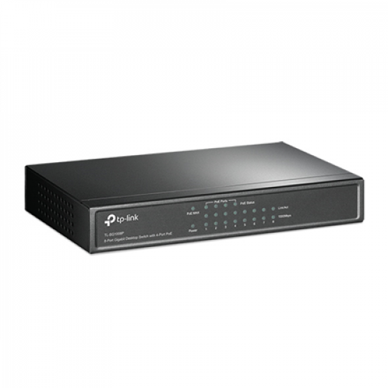 TP-LINK | Switch | TL-SG1008P | Unmanaged | Desktop | Gigabit Ethernet (copper) ports quantity 8 | Power over Ethernet (PoE) ports quantity 4 | Power supply type External | 36 month(s)