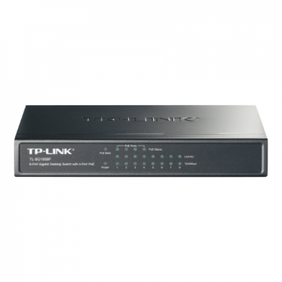 TP-LINK | Switch | TL-SG1008P | Unmanaged | Desktop | Gigabit Ethernet (copper) ports quantity 8 | Power over Ethernet (PoE) ports quantity 4 | Power supply type External | 36 month(s)