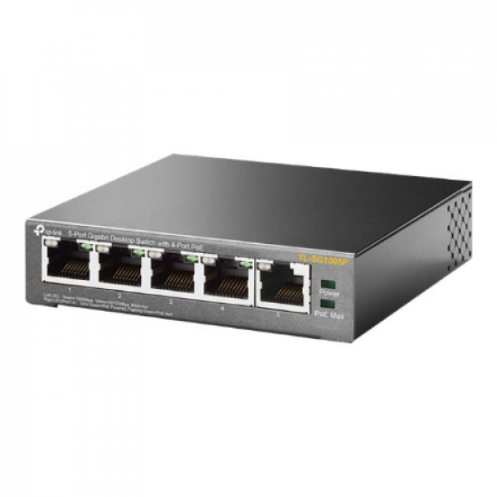 TP-LINK | Switch | TL-SG1005P | Unmanaged | Desktop | Gigabit Ethernet (copper) ports quantity 5 | Power over Ethernet (PoE) ports quantity 4 | Power supply type External | 36 month(s)