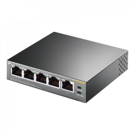 TP-LINK | Switch | TL-SG1005P | Unmanaged | Desktop | Gigabit Ethernet (copper) ports quantity 5 | Power over Ethernet (PoE) ports quantity 4 | Power supply type External | 36 month(s)