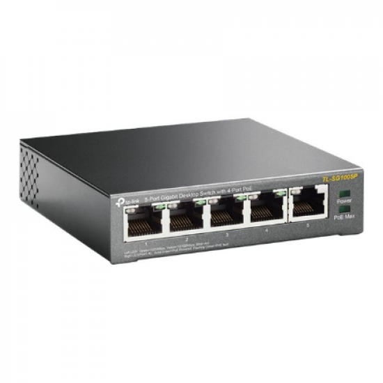 TP-LINK | Switch | TL-SG1005P | Unmanaged | Desktop | Gigabit Ethernet (copper) ports quantity 5 | Power over Ethernet (PoE) ports quantity 4 | Power supply type External | 36 month(s)