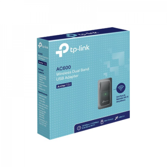 TP-LINK | AC600 Wireless Dual Band USB 2.0 Adapter | Archer T2U