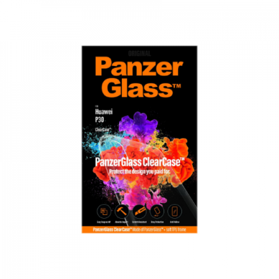PanzerGlass | ClearCase | 0198 | Back cover | Huawei | Huawei P30 | Plastic | Transparent | Anti-yellow coating, Glass do not turn yellow. Fits right over the buttons for easy use. Full access to all functions. Effective wireless charging. Thin. TPU frame