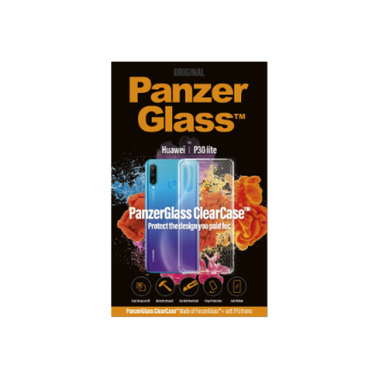 PanzerGlass | ClearCase | 0199 | Back cover | Huawei | Huawei P30 lite | Plastic | Transparent | Anti-yellow coating, Glass do not turn yellow. Fits right over the buttons for easy use. Full access to all functions. Effective wireless charging. Thin. TPU 