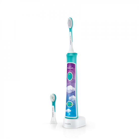 Philips | Sonic Electric toothbrush | HX6322/04 | Rechargeable | For kids | Number of brush heads included 2 | Number of teeth brushing modes 2 | Sonic technology | Aqua