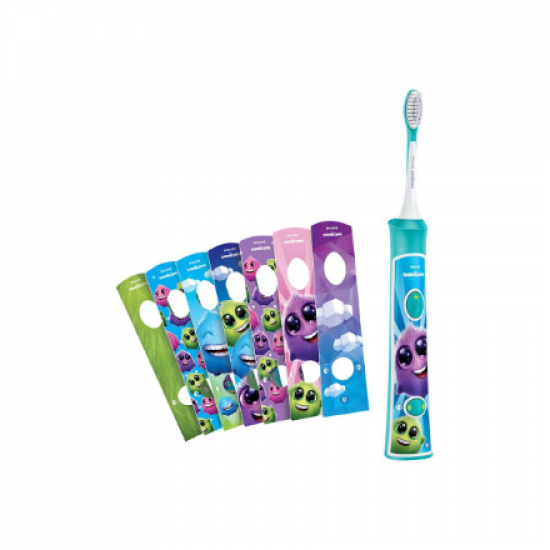 Philips | Sonic Electric toothbrush | HX6322/04 | Rechargeable | For kids | Number of brush heads included 2 | Number of teeth brushing modes 2 | Sonic technology | Aqua