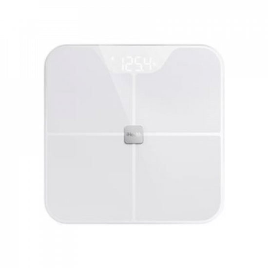 iHealth | Body Analysis Scales | HS2S | Body fat analysis | Body Mass Index (BMI) measuring | Body water percentage | Bone mass analysis | Maximum weight (capacity) 180 kg | Memory function | Multiple users | Muscle ratio/density analysis