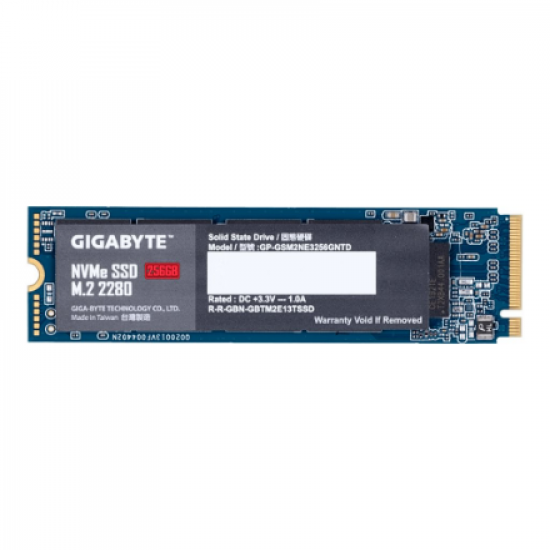 Gigabyte | GP-GSM2NE8256GNTD | 256 GB | Solid-state drive interface M.2 NVME | Read speed 1200 MB/s | Write speed 800 MB/s