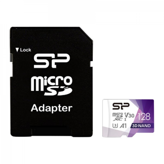 Silicon Power | Superior Pro | 128 GB | micro SDXC | Flash memory class 10 | with Adapter