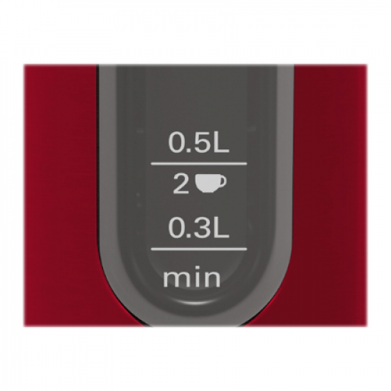 Bosch | Kettle | DesignLine TWK4P434 | Electric | 2400 W | 1.7 L | Stainless steel | 360° rotational base | Red/Black