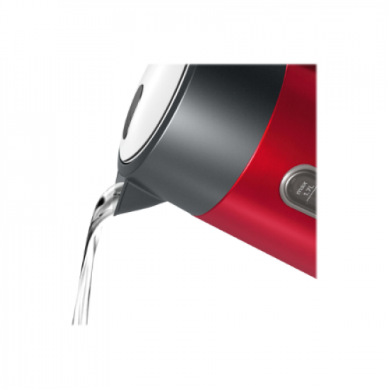 Bosch | Kettle | DesignLine TWK4P434 | Electric | 2400 W | 1.7 L | Stainless steel | 360° rotational base | Red/Black
