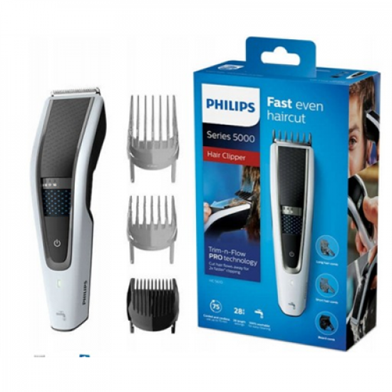 Philips | Hair clipper | HC5610/15 Series 5000 | Cordless or corded | Number of length steps 28 | Black/Grey