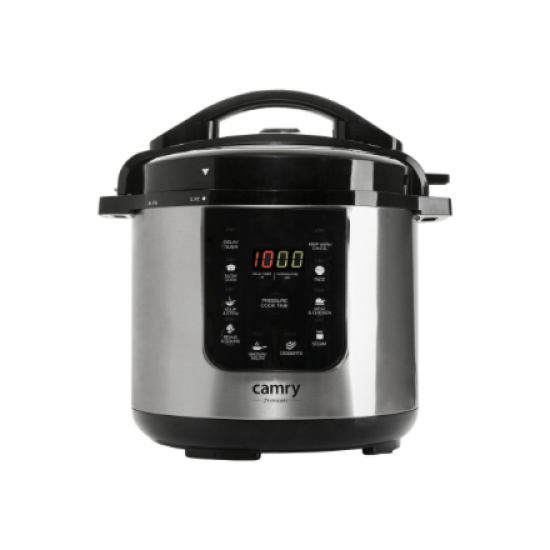 Camry | Pressure cooker | CR 6409 | 1500 W | Alluminium pot | 6 L | Number of programs 8 | Stainless steel/Black