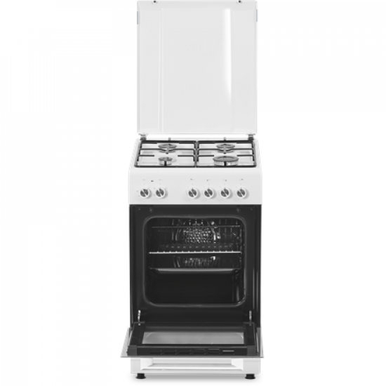 Simfer | Cooker | 5405SERBB | Hob type Gas | Oven type Electric | White | Width 50 cm | Electronic ignition | Depth 60 cm | 43 L
