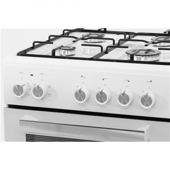 Simfer | Cooker | 5405SERBB | Hob type Gas | Oven type Electric | White | Width 50 cm | Electronic ignition | Depth 60 cm | 43 L