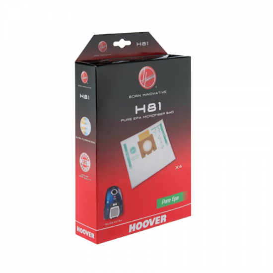 Hoover | Pure Epa microfiber Vacuum cleaner bags | H81, | White