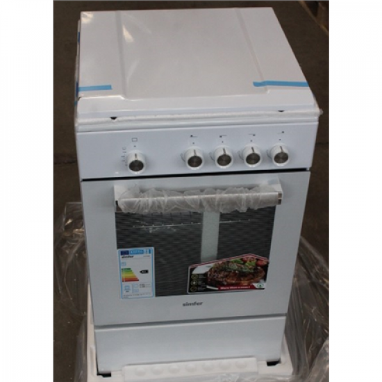 SALE OUT.  | SALE OUT. Simfer | Cooker | 4401SGRBB | Hob type Gas | Oven type Gas | White | Width 50 cm | DAMAGED PACKAGING, DAMAGED PROTECTIVE PACKAGING FOAMS, SCRATCHES PAINT ON THE TOP COVER, SCRATCHES  ON FRONT PANEL | Depth 55 cm | 49 L