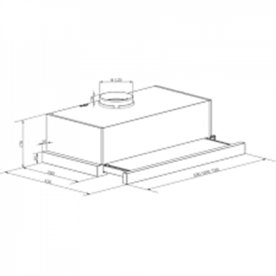 Candy | Hood | CBT625/2X | Telescopic | Energy efficiency class B | Width 60 cm | 332 m³/h | Mechanical control | LED | Stainless steel