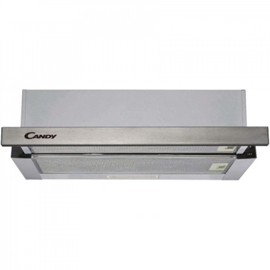 Candy | Hood | CBT625/2X | Telescopic | Energy efficiency class B | Width 60 cm | 332 m³/h | Mechanical control | LED | Stainless steel