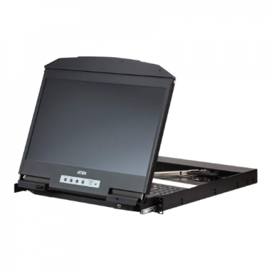 Aten | 1U Ultra Short Depth Dual Rail WideScreen LCD Console (USB/HDMI/DVI/VGA)
