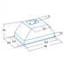 CATA | Hood | G-45 X | Canopy | Energy efficiency class E | Width 51 cm | 390 m³/h | Slider control | LED | Inox