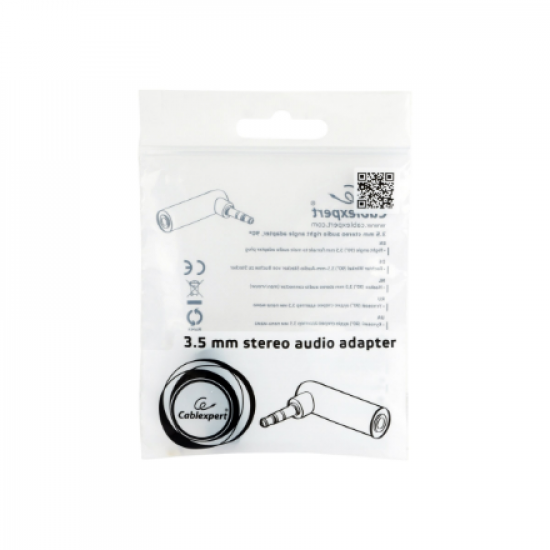 Cablexpert | 3.5 mm Stereo Audio Right Angle Adapter | A-3.5M-3.5FL