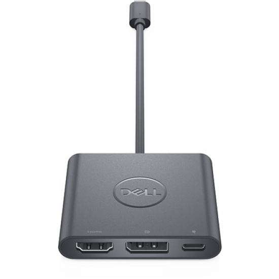 Dell | Adapter | USB-C to HDMI/DP with Power Pass-Through | Black | USB-C Male | HDMI Female; USB Female; USB-C (power only) Female | 0.18 m